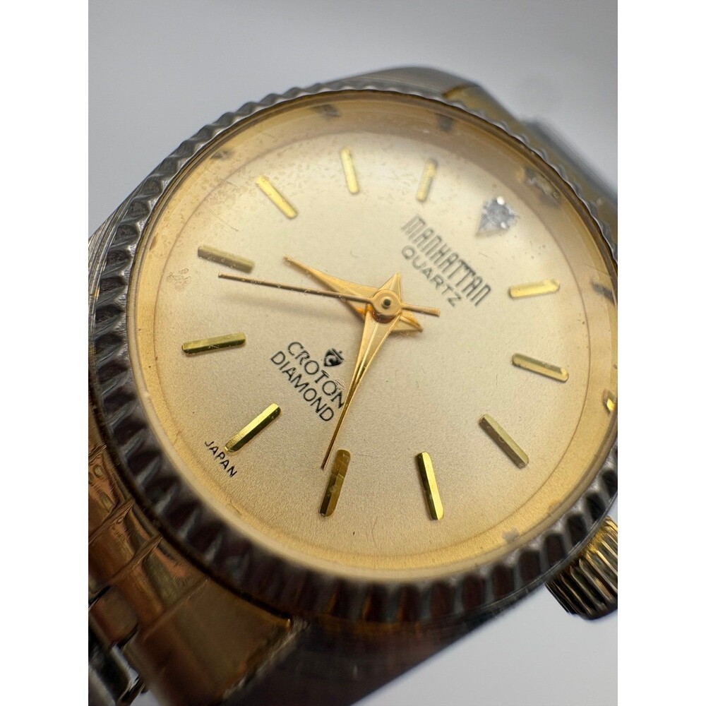 Vintage Manhattan Quartz Croton Diamond Watch - Picture 3 of 6